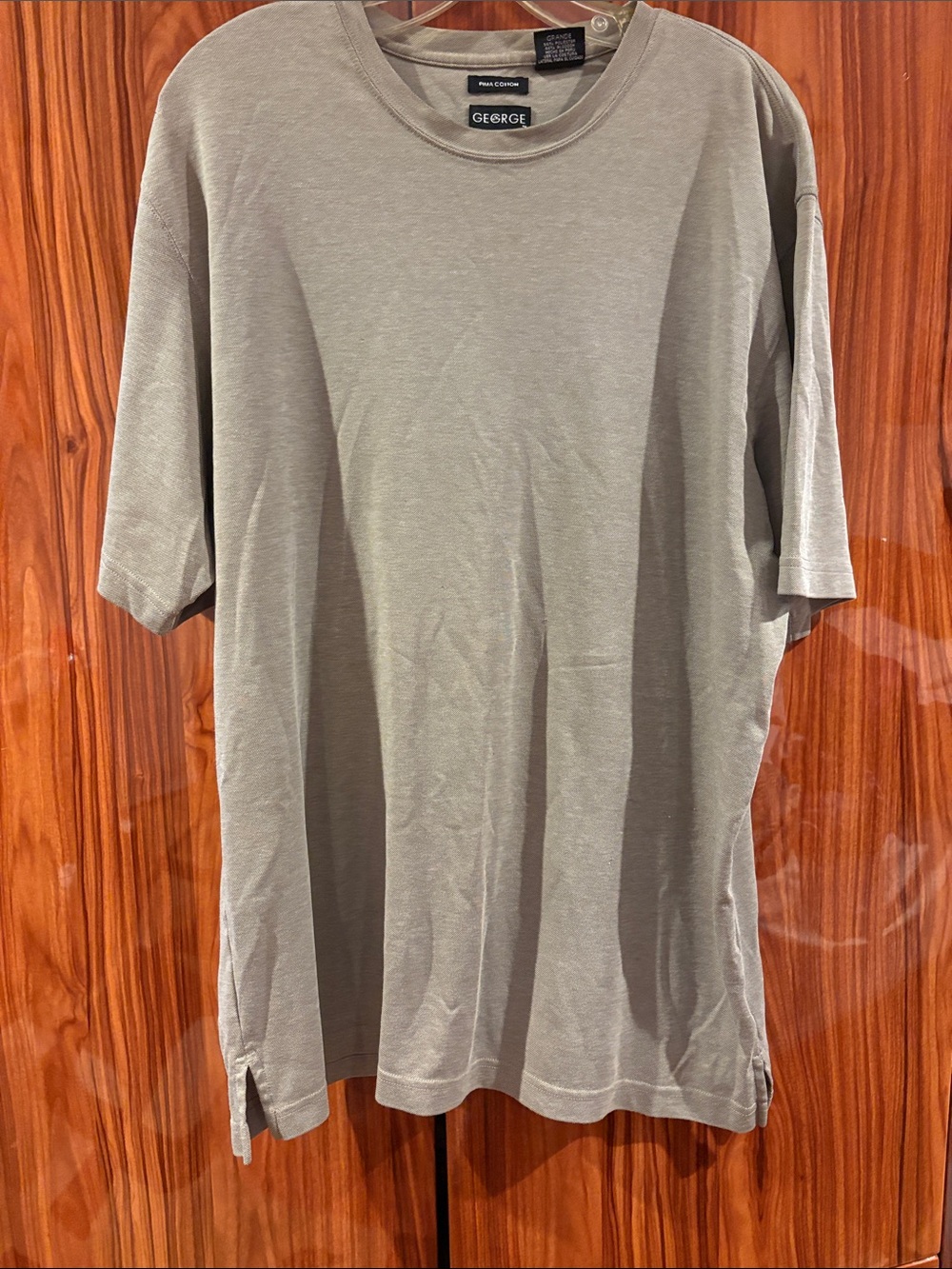 George Men’s Short-Sleeve Crewneck T-Shirt in Light Gray